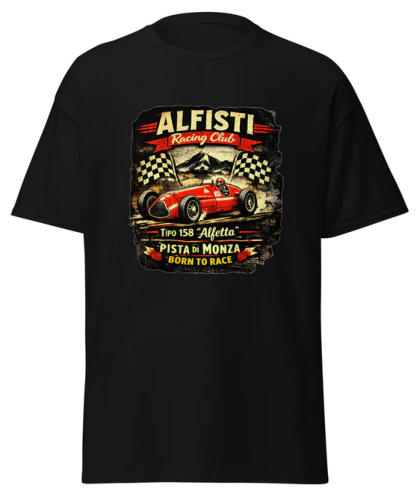 T-Shirt Alfisti Racing Club Pista di Monza von funnydesigns.de